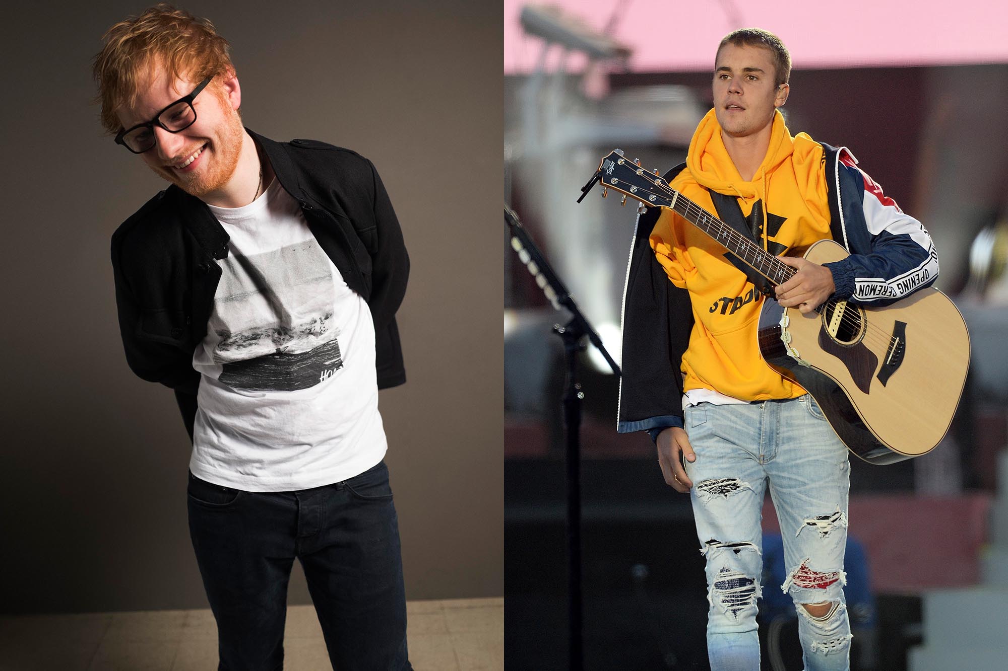 Ed Sheeran Justin Bieber - Gentileza Getty Images Dave Hogan for One Love Manchester - 2000 Ed Sheeran